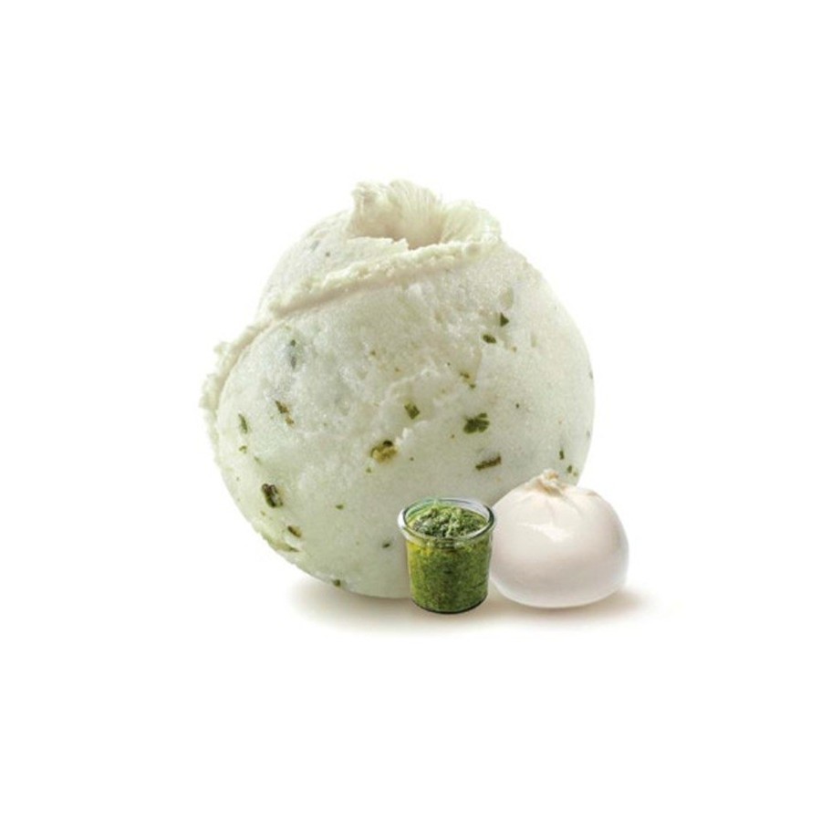 Helado artesanal de burrata con pesto

