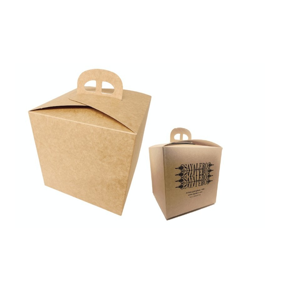 CAJA PANETTONE ECO KRAFT 18,5x18,5+18,5CM P/25UDS