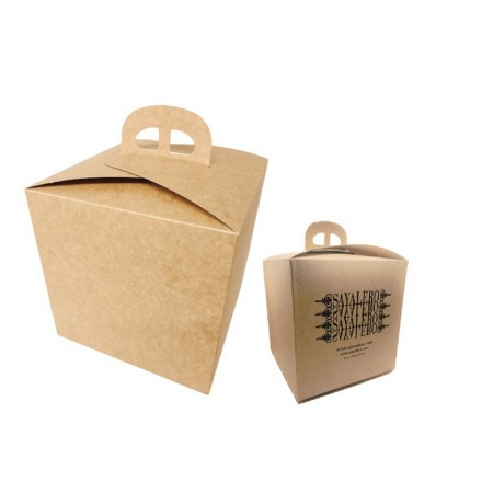 CAJA PANETTONE ECO KRAFT 21,5x21,5+21,5CM P/25UDS