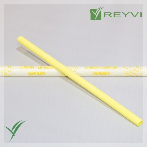 PAJITA COMESTIBLE LIMON C/200UD