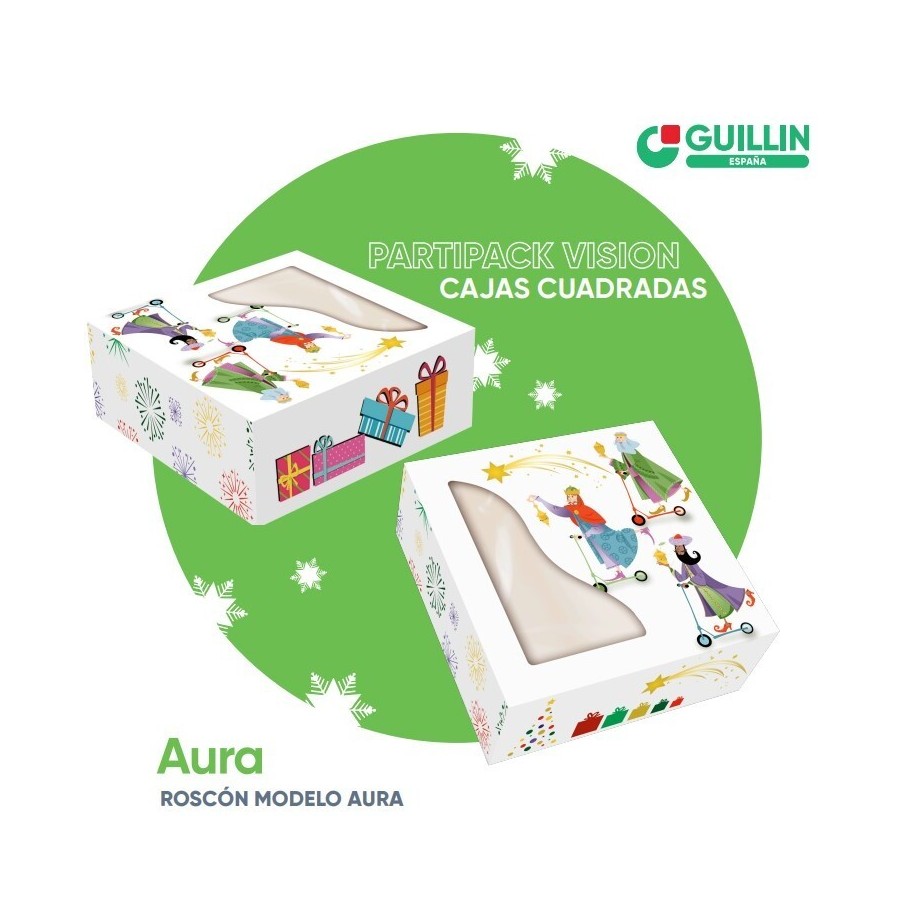 CAJA ROSCON AURA C/VENTANA 29x29x08 P/50UD