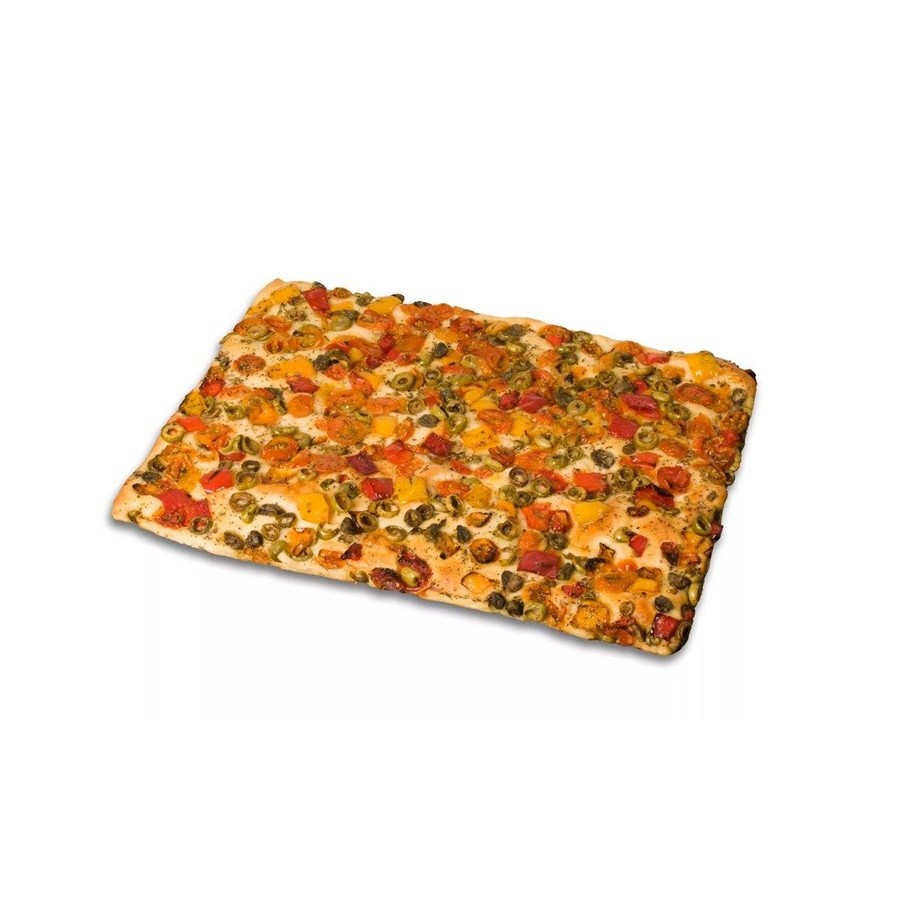 Focaccia rectangular Mediterránea precortada 800 gr