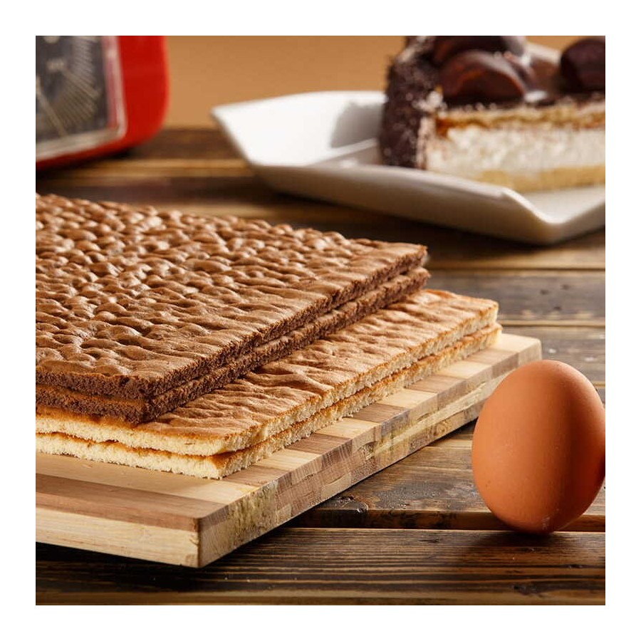 Plancha de bizcocho especial cacao BJV 570×370×7 mm

