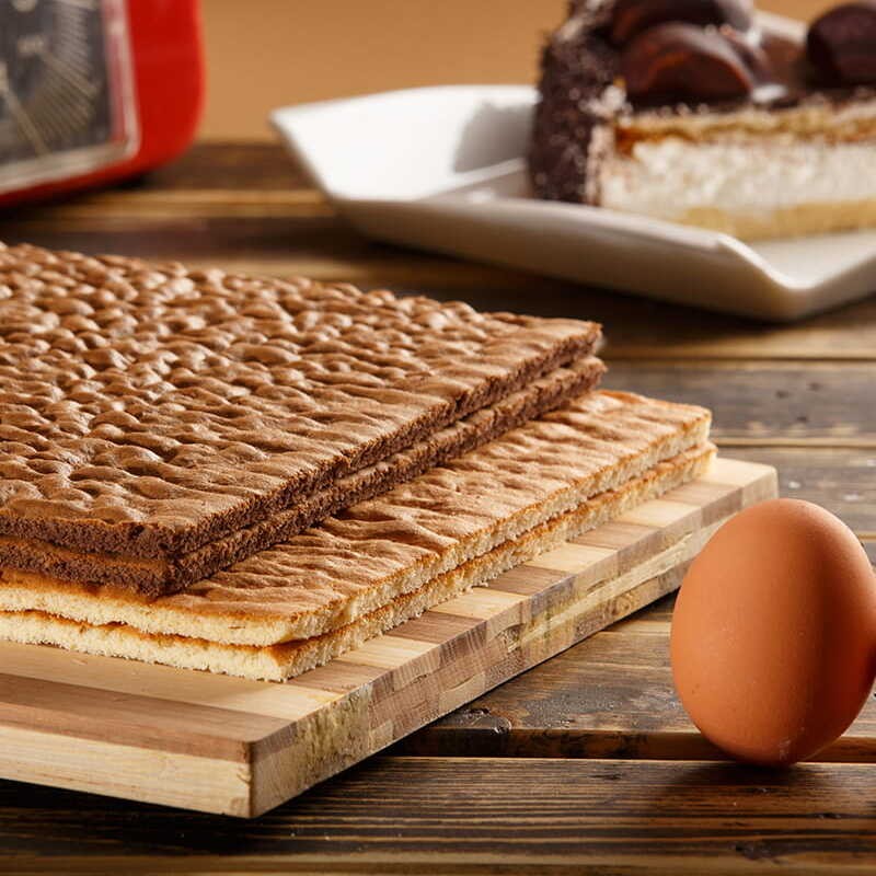 Plancha de bizcocho especial cacao BJV 570×370×7 mm

