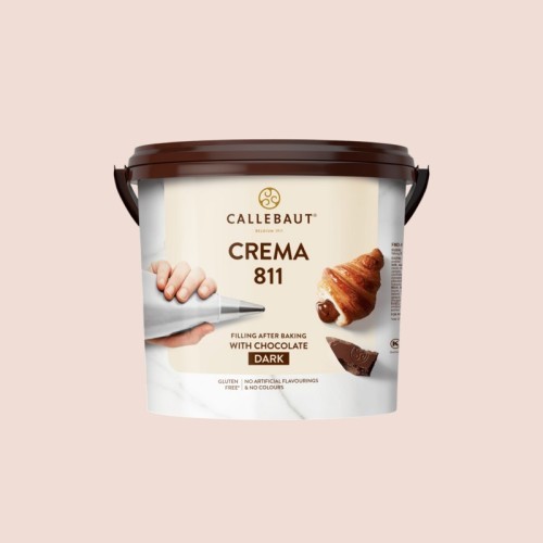 Crema 811 Callebaut | Relleno Cremoso de Chocolate Negro | Vegano | Cubo 5 kg