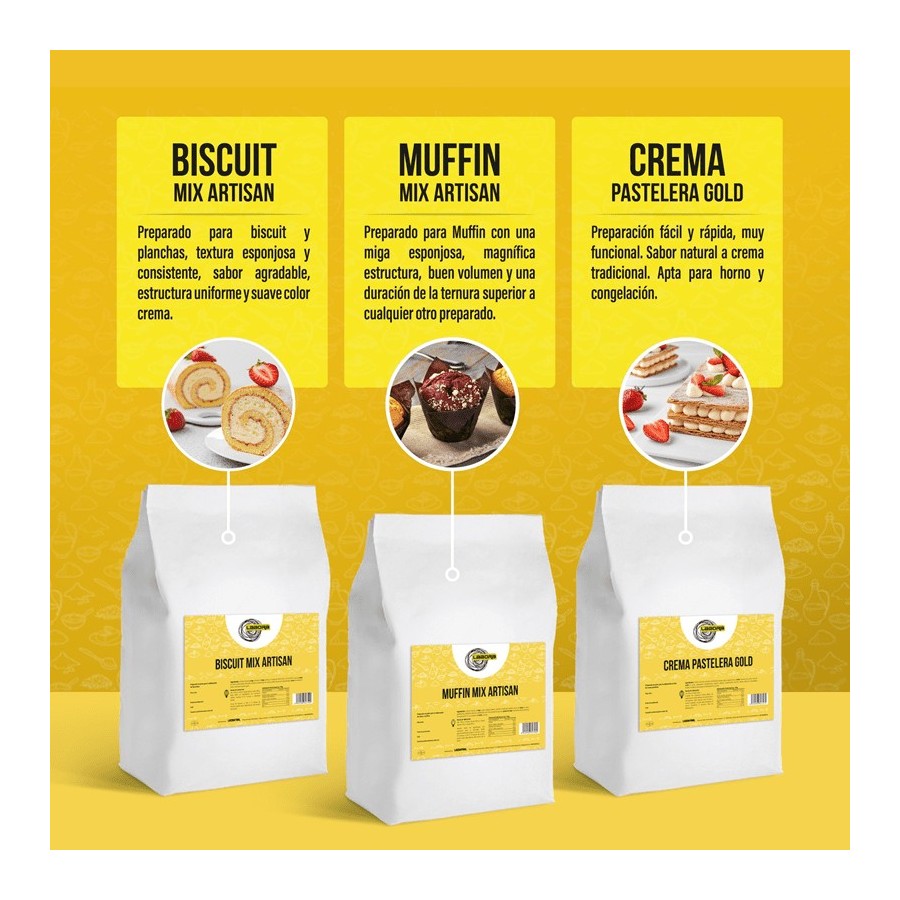 Crema pastelera Gold en polvo | Uso profesional 10 kg