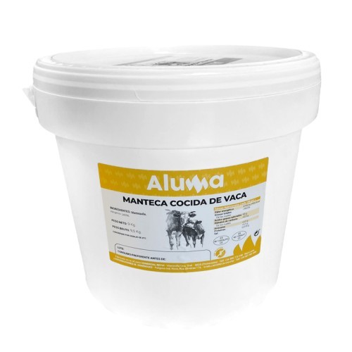 Manteca cocida de vaca calidad extra.