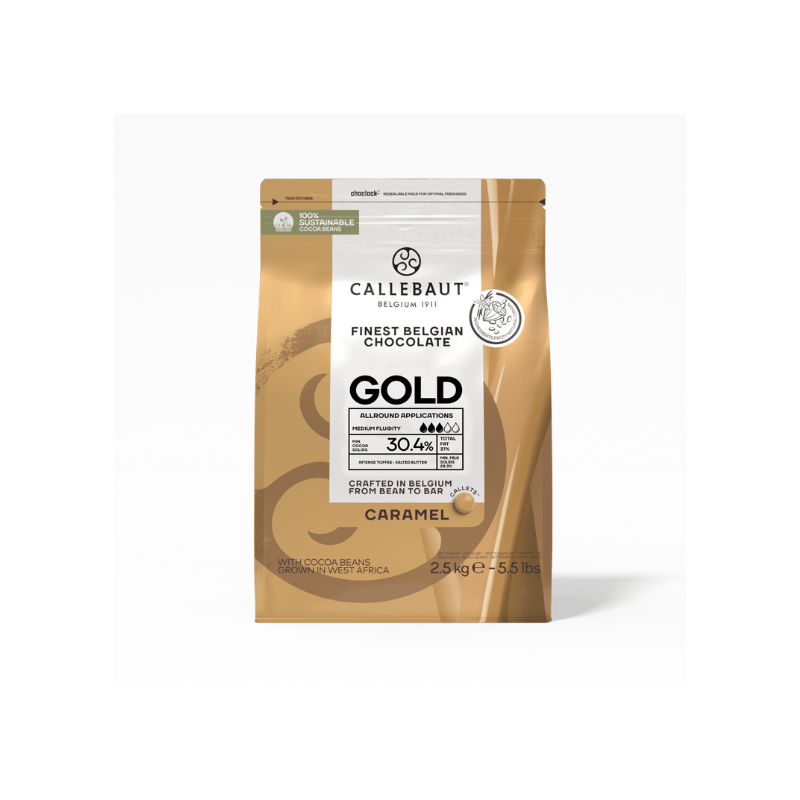 Chocolate Caramelo Callebaut Gold 30,4% | Bolsa 2,5 kg