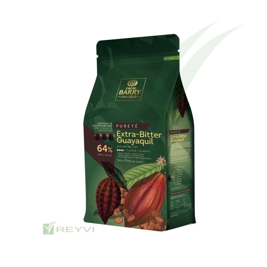 Extra-Bitter Guayaquil 64% 5 kg Cacao Barry | Cobertura chocolate negro