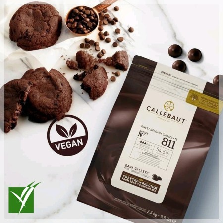 Chocolate negro 811 en gotas de Callebaut: 54,5% cacao - Bolsa 2,5 kg