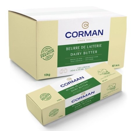 Mantequilla Fresca Corman Brioche & Cake | 82% Materia Grasa | Sabor a Nata Fresca | 2,5 kg