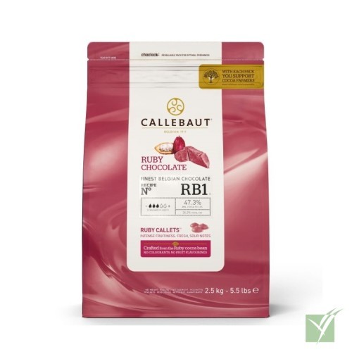 Chocolate Ruby RB1 Callebaut 2,5 kg | Callets Profesional