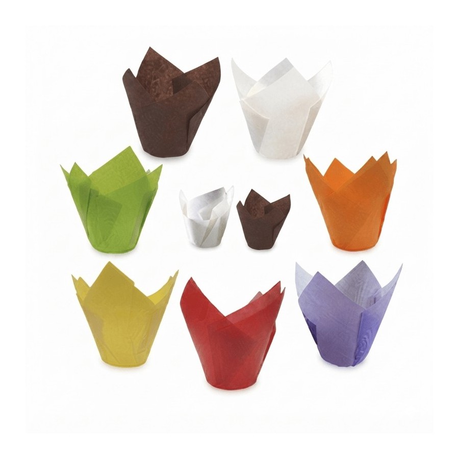 Cápsula Tulip Cup Blanca 160 x 50 mm | Caja 2.000 Uds