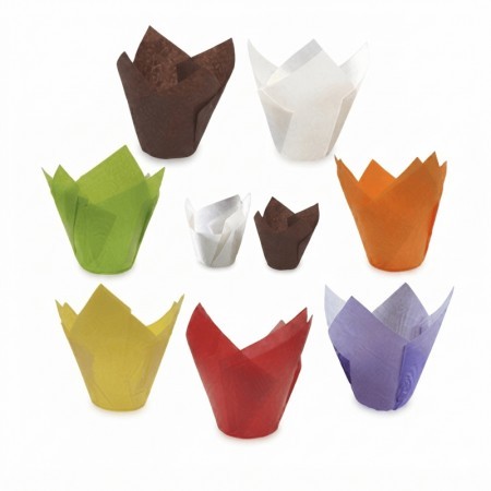 Cápsula Tulip Cup Blanca 160 x 50 mm | Caja 2.000 Uds