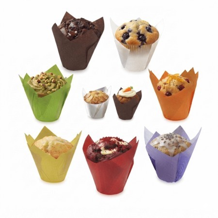 Cápsula rellena Tulip Cup Blanca 160 x 50 mm | Caja 2.000 Uds