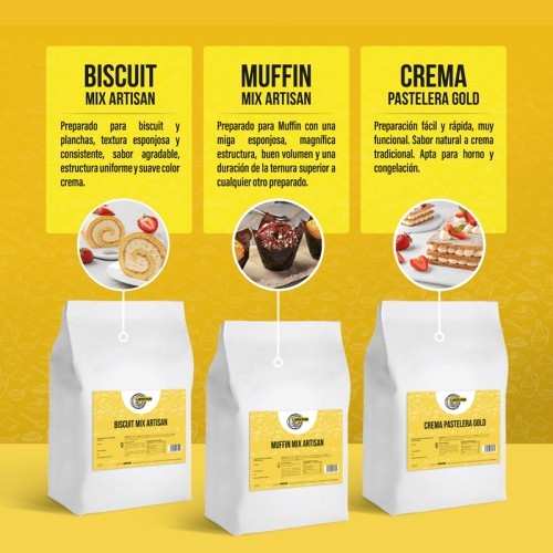 Crema pastelera Gold en polvo | Uso profesional 10 kg