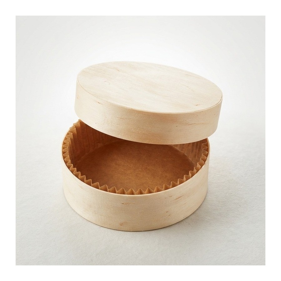 Caja Cocción Madera 500 ml Ø 135 x 50 mm | Caja 50 Uds