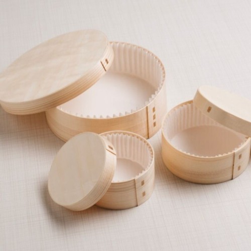 CAJA BOIS MADERA 140ML D84xH43MM + PAPEL BLANCO C/360UD