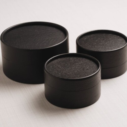 Caja Cocción LUX 700 ml acabado Negro Cuero cerrada | Caja 100 Uds