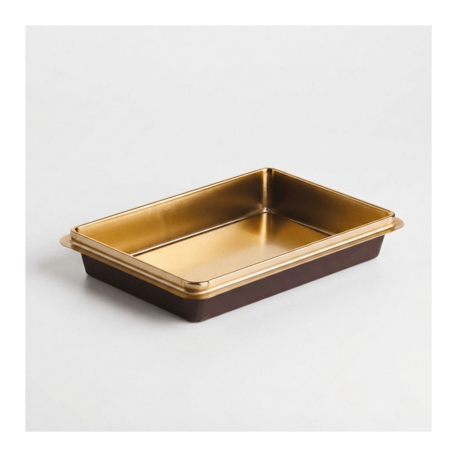 Cubeta Tiramisú 210 cc PET Oro | Caja 500 Uds