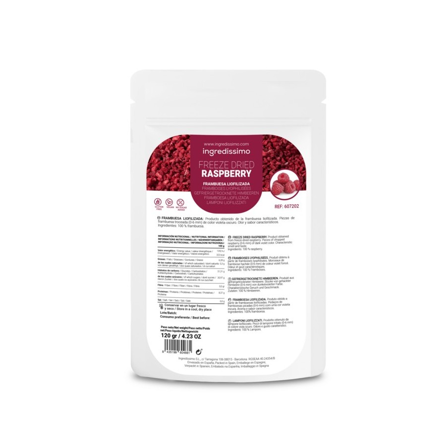 NUEVA BOLSA 100 GR  FRAMBUESA LIOFILIZADA