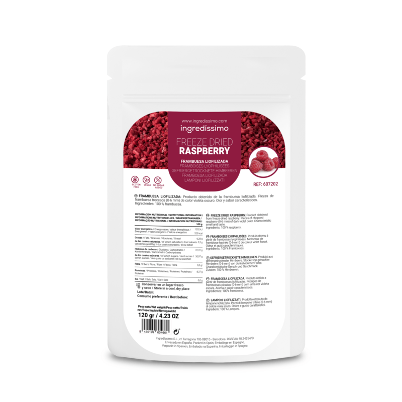 NUEVA BOLSA 100 GR  FRAMBUESA LIOFILIZADA