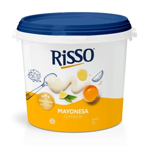 Cubo 5 litros Mayonesa Superior Risso 5L Vandemoortele