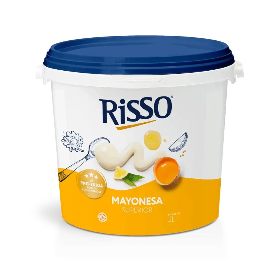 Cubo 5 litros Mayonesa Superior Risso 5L Vandemoortele