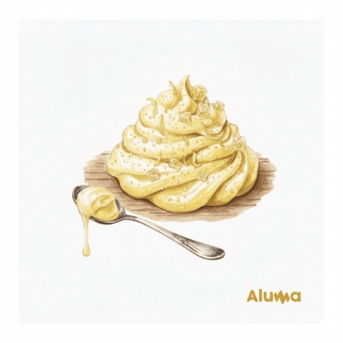 Crema relleno de yuzu al horno