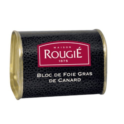 Lata bloc de foie gras de pato