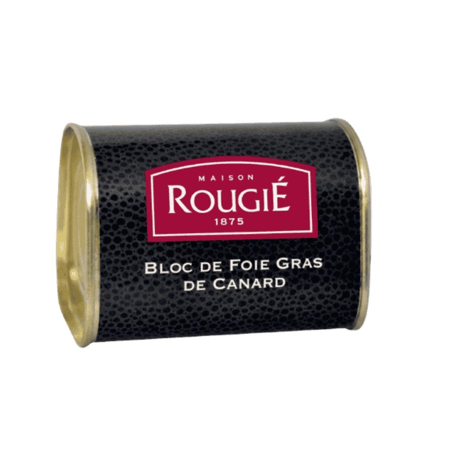 Lata bloc de foie gras de pato