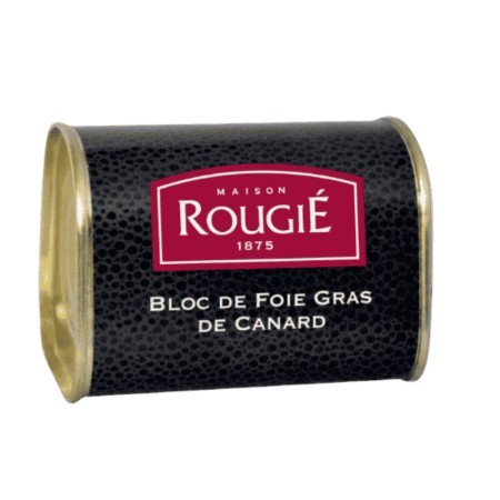 Lata bloc de foie gras de pato