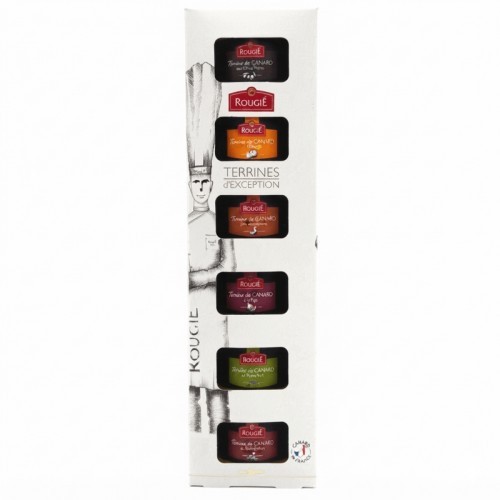 Paquete surtido terrinas de pato Rougié 6 x 65 g
