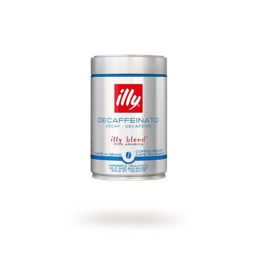 Lata café illy en grano descafeinado 250 g