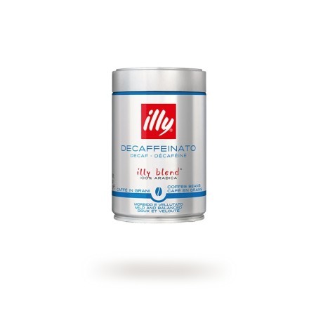 Lata café illy en grano descafeinado 250 g