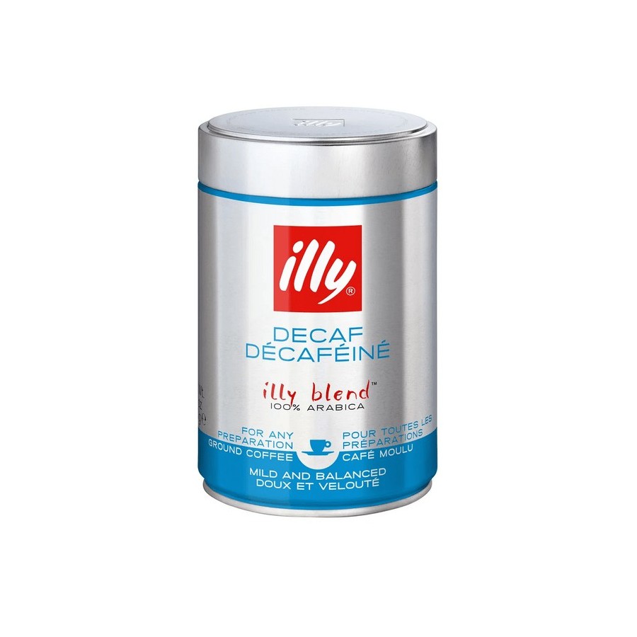Lata café illy molido descafeinado 250 g