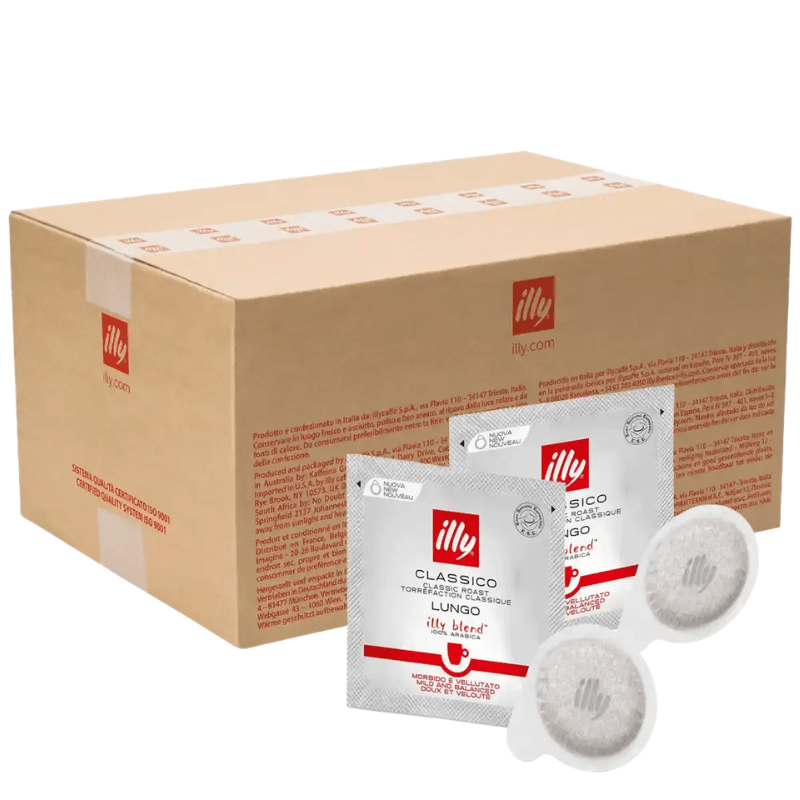 Caja cartón cápsulas de papel illy Classico