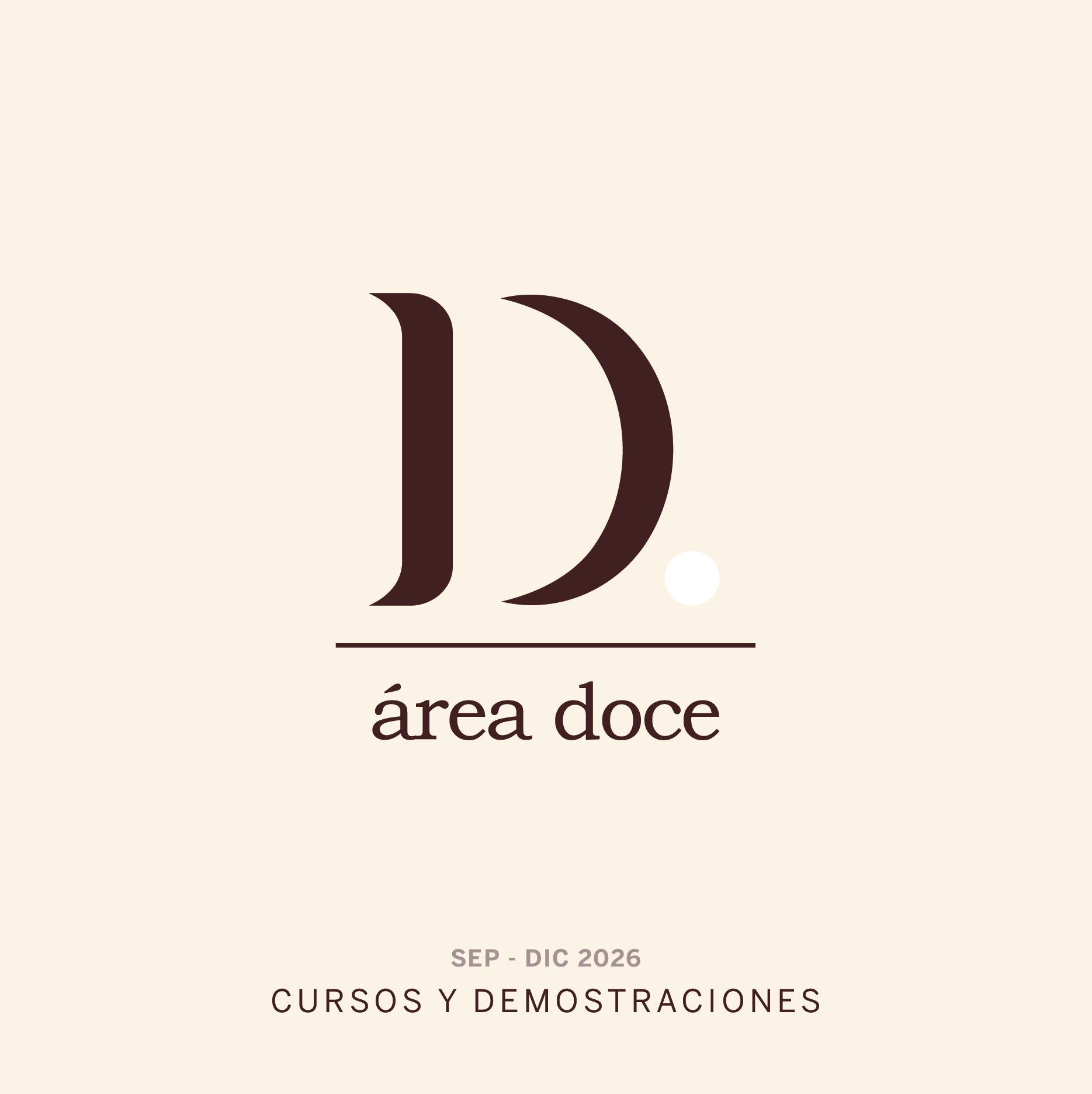Área Doce cursos y demostraciones para profesionales septiembre diciembre 2026